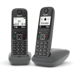 GIGASET Telefono Cordless AS490 DUO con Vivavoce - Nero